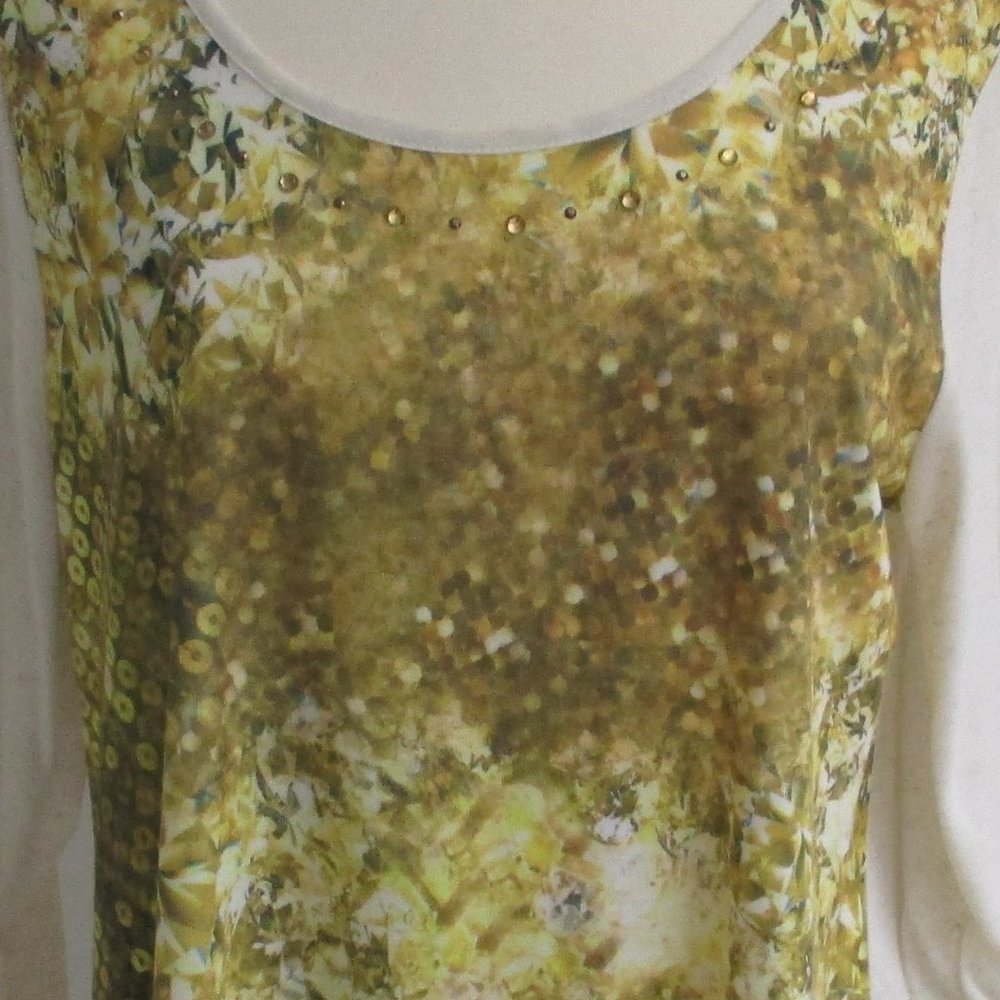 Style & Co. Gold & Yellow Print Tunic - NWOT - Picture 7 of 14